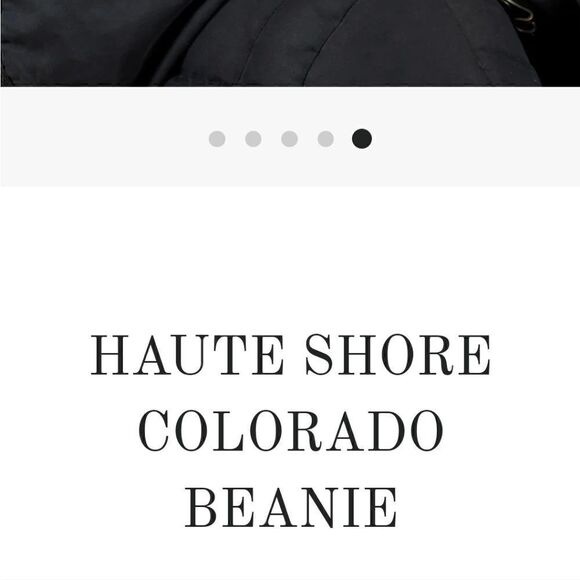 HAUTE SHORE COLORADO BLACK AND GRAY WOOL BLEND SLOUCHY BEANIE HAT- NEW main image 5
